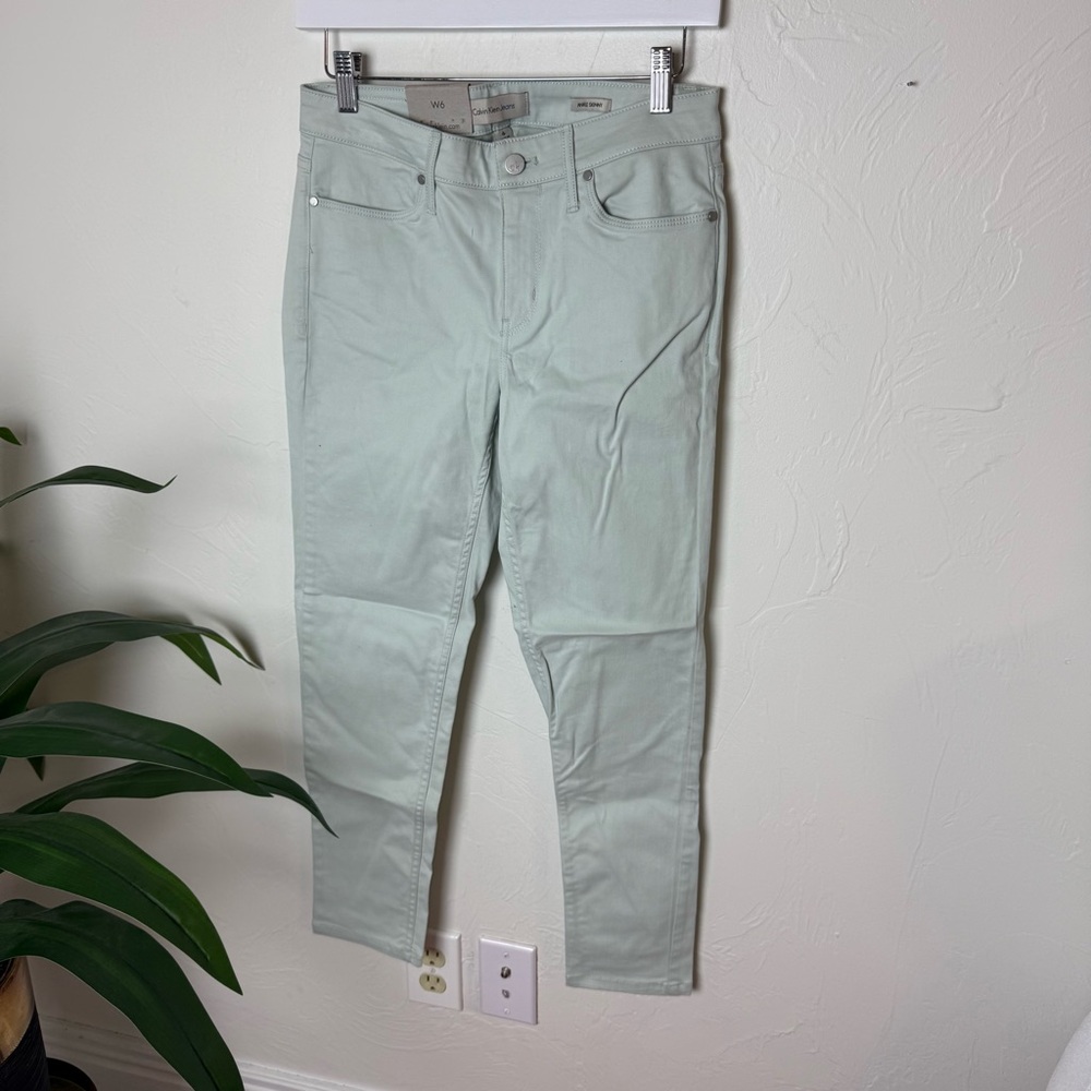 Calvin Klein Jeans Ankle Skinny Pants – Mint Green – Size 6 – NWT